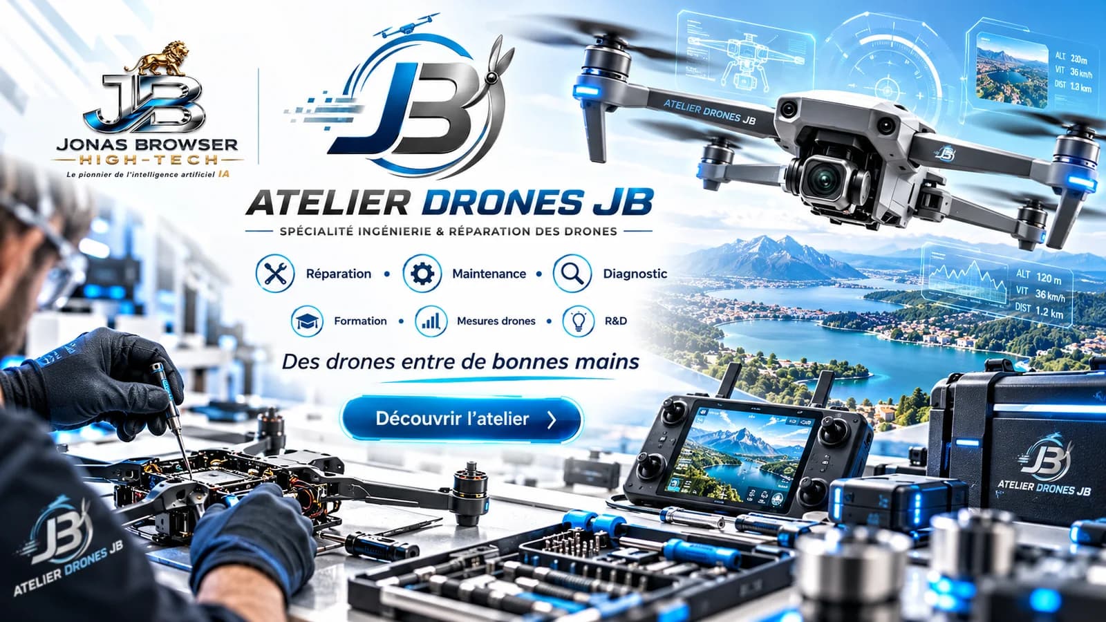 Atelier Drones JB — spécialité ingénierie & réparation des drones