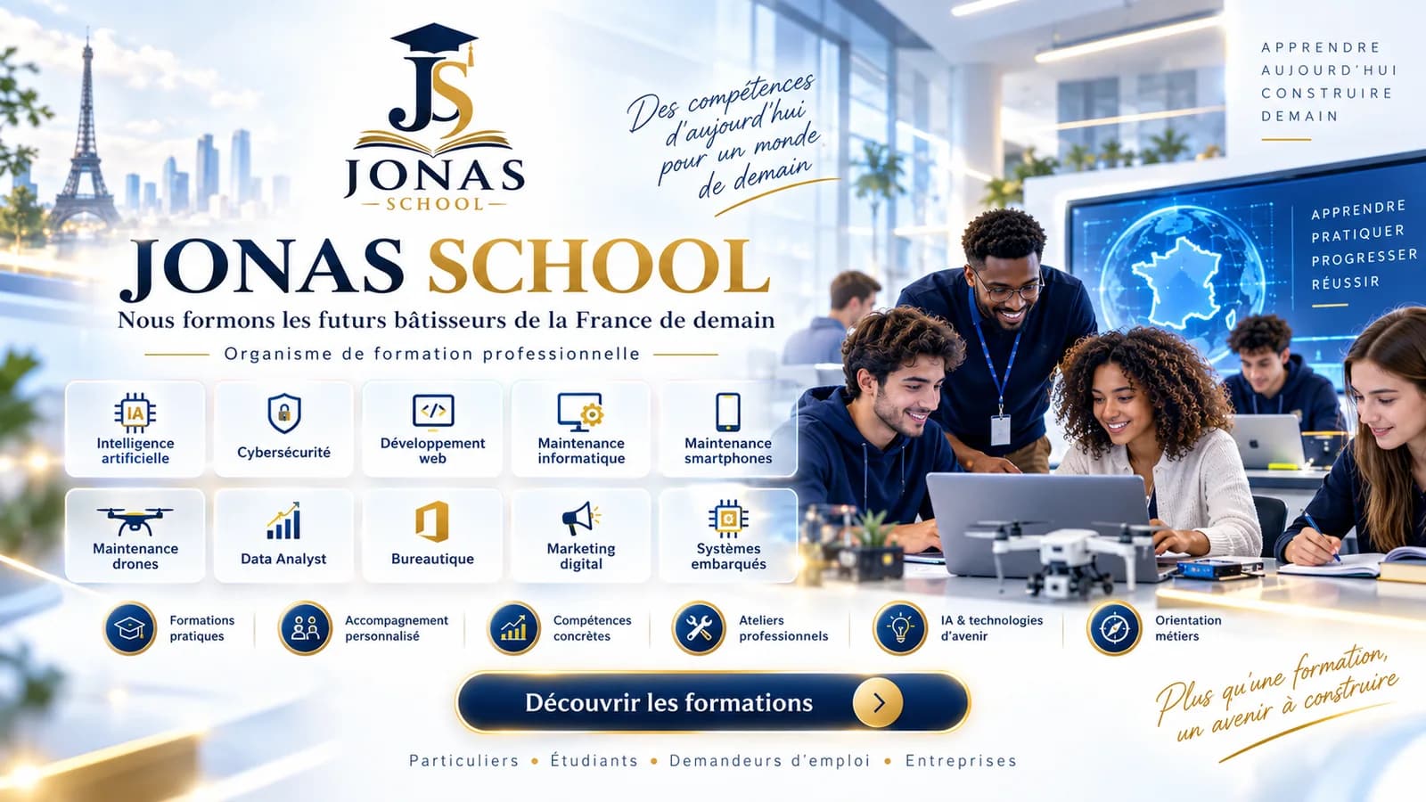 Jonas School — nous formons les futurs bâtisseurs de la France de demain